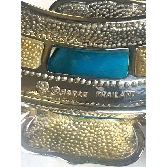 BARSE TURQUOISE GEMSTONE and sterling silver cuff bracelet - Picture 7 of 8